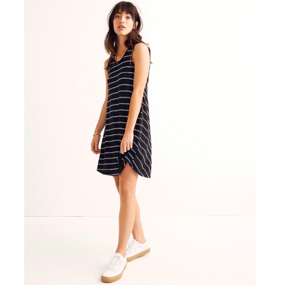 Madewell Highpoint Tank Dress in Hosta Stripe Size S Nautical Vacation Travel